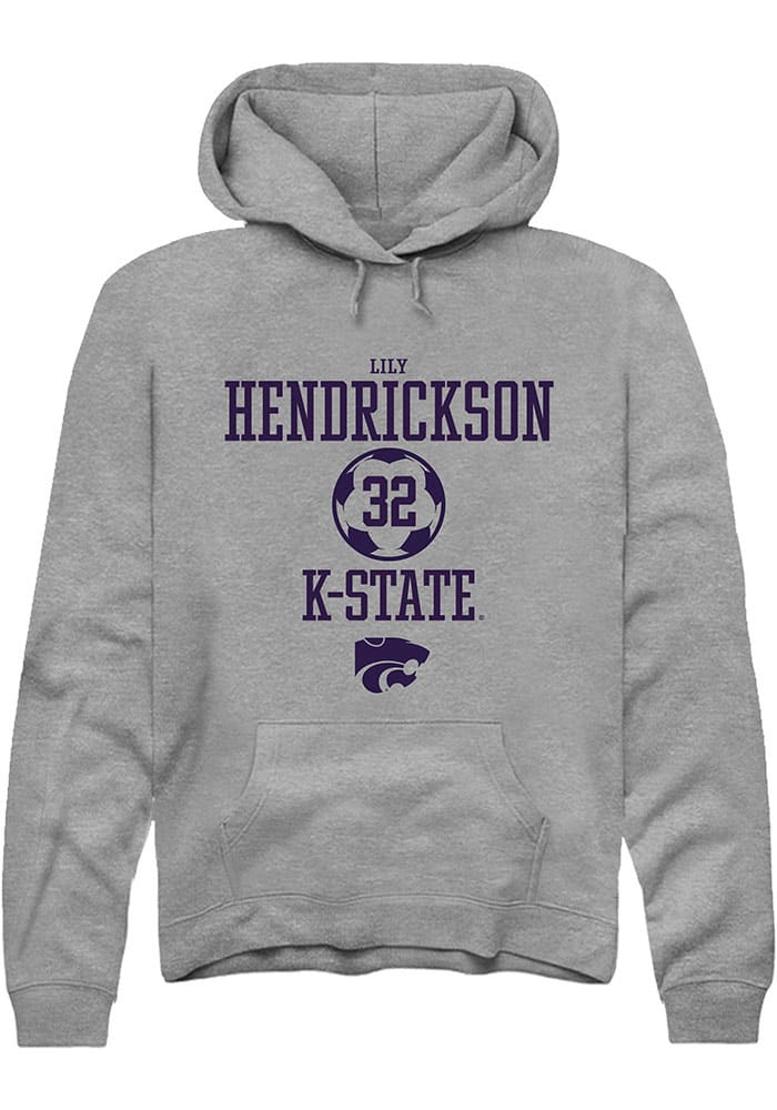 Rally K-State Wildcats Mens Grey NIL Sport Icon Long Sleeve Hoodie