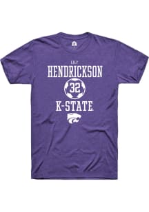 Lily Hendrickson Purple K-State Wildcats NIL Sport Icon Short Sleeve T Shirt