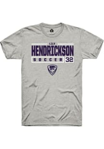 Lily Hendrickson Ash K-State Wildcats NIL Stacked Box Short Sleeve T Shirt