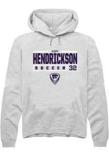 Lily Hendrickson Rally Mens White K-State Wildcats NIL Stacked Box Hooded Sweatshirt