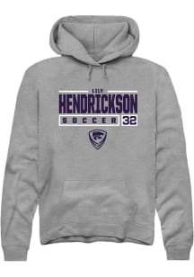 Lily Hendrickson Rally Mens Graphite K-State Wildcats NIL Stacked Box Hooded Sweatshirt