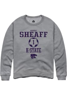 Murphy Sheaff Rally Mens Graphite K-State Wildcats NIL Sport Icon Crew Sweatshirt