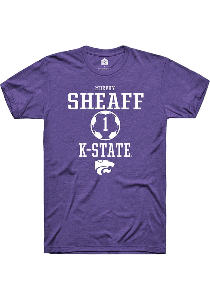 Murphy Sheaff K-State Wildcats Purple Rally NIL Sport Icon Short Sleeve T Shirt