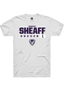 Murphy Sheaff White K-State Wildcats NIL Stacked Box Short Sleeve T Shirt