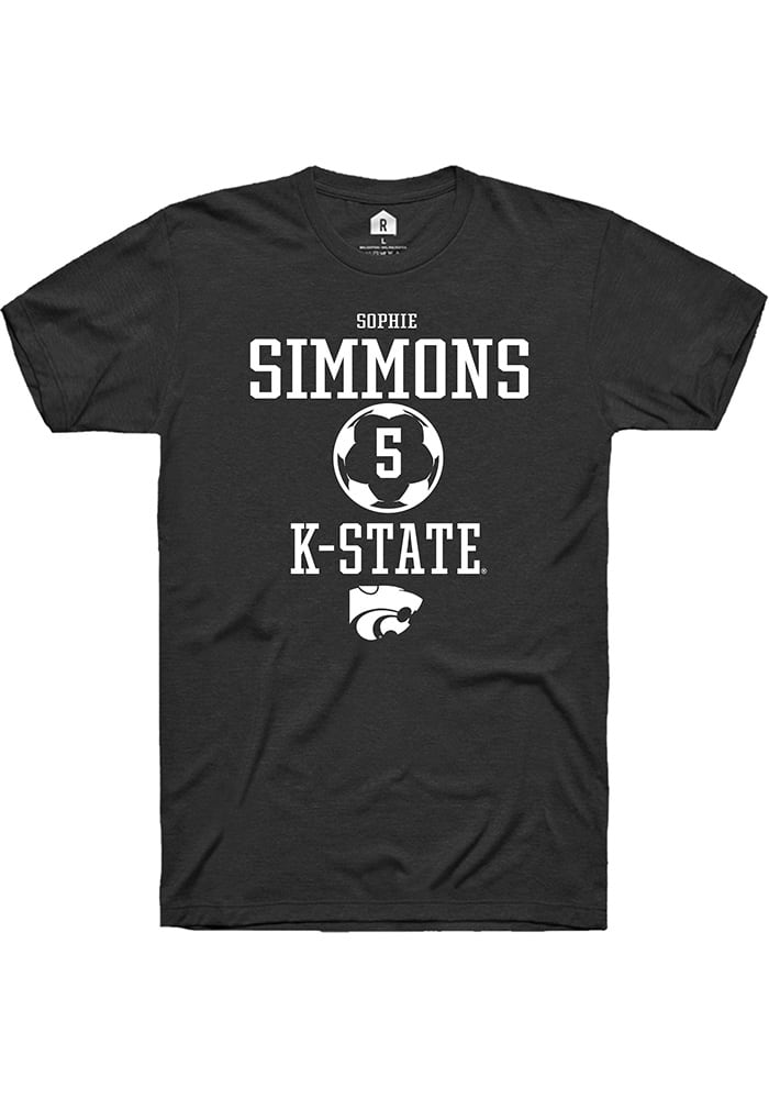 Sophie Simmons K-State Wildcats Black Rally NIL Sport Icon Short Sleeve T Shirt