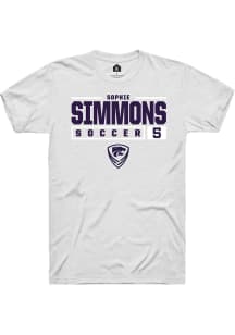 Sophie Simmons White K-State Wildcats NIL Stacked Box Short Sleeve T Shirt