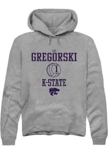 Elizabeth Gregorski Rally Mens Graphite K-State Wildcats NIL Sport Icon Hooded Sweatshirt