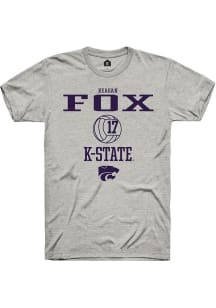 Reagan Fox  K-State Wildcats Ash Rally NIL Sport Icon Short Sleeve T Shirt