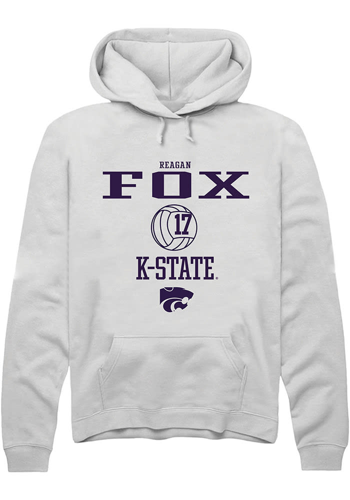 Rally K-State Wildcats Mens White NIL Sport Icon Long Sleeve Hoodie