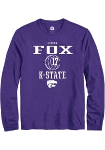 Reagan Fox  K-State Wildcats Purple Rally NIL Sport Icon Long Sleeve T Shirt