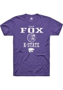 Reagan Fox  K-State Wildcats Purple Rally NIL Sport Icon Short Sleeve T Shirt