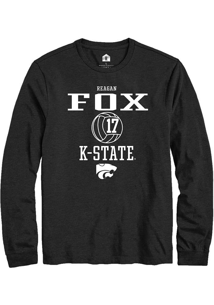 Reagan Fox K-State Wildcats Black Rally NIL Sport Icon Long Sleeve T Shirt