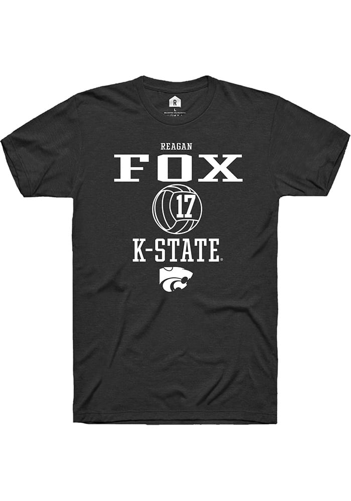 Reagan Fox K-State Wildcats Black Rally NIL Sport Icon Short Sleeve T Shirt