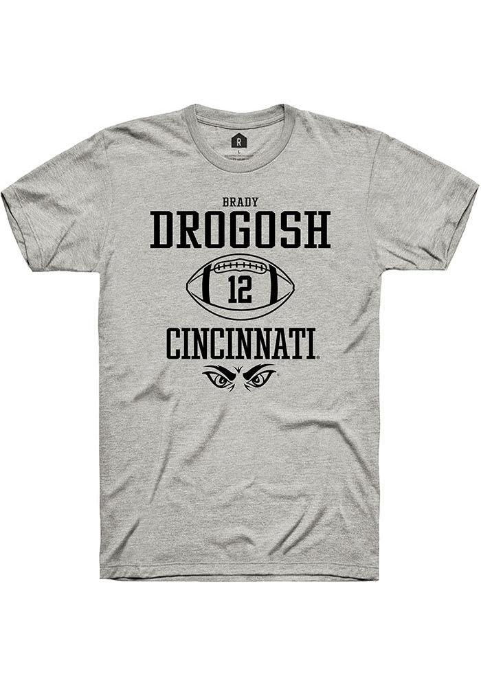 Brady Drogosh Cincinnati Bearcats Ash Rally NIL Sport Icon Short Sleeve T Shirt