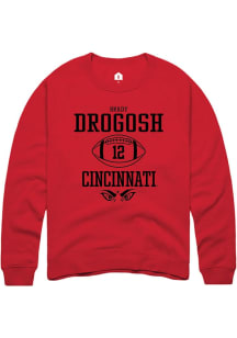 Brady Drogosh  Rally Cincinnati Bearcats Mens Red NIL Sport Icon Long Sleeve Crew Sweatshirt