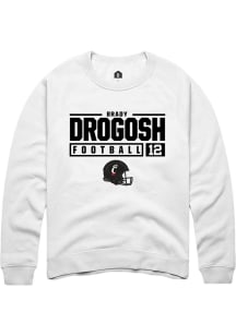 Brady Drogosh  Rally Cincinnati Bearcats Mens White NIL Stacked Box Long Sleeve Crew Sweatshirt