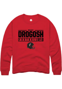 Brady Drogosh  Rally Cincinnati Bearcats Mens Red NIL Stacked Box Long Sleeve Crew Sweatshirt