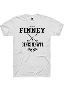 Jackson Finney  Cincinnati Bearcats White Rally NIL Sport Icon Short Sleeve T Shirt