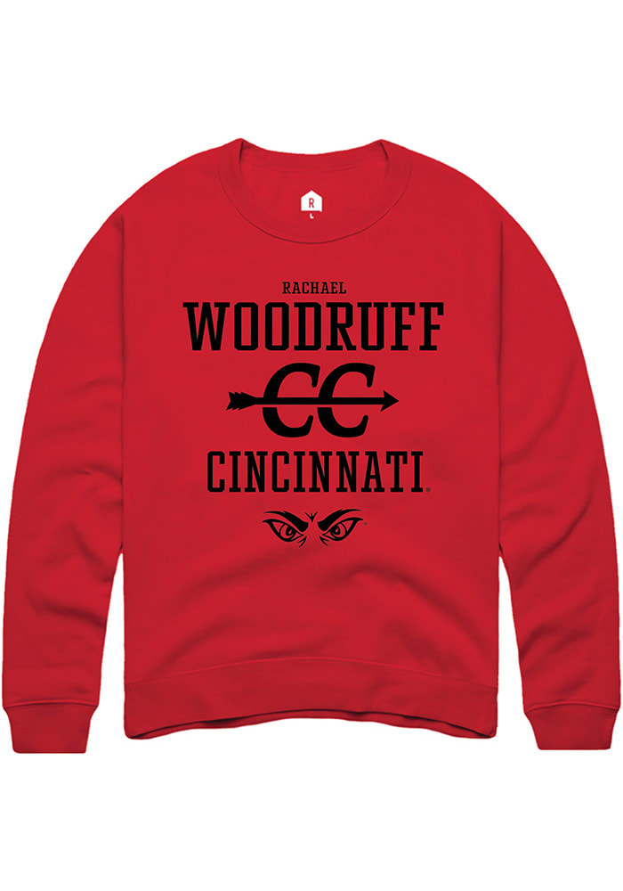 Rachael Woodruff Rally Cincinnati Bearcats Mens Red NIL Sport Icon Long Sleeve Crew Sweatshirt