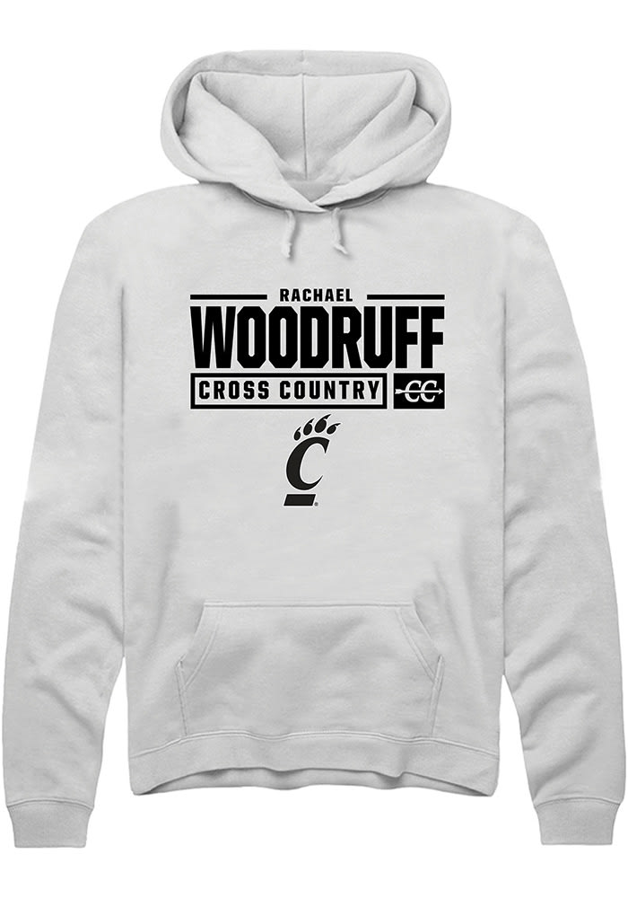 Rachael Woodruff Rally Cincinnati Bearcats Mens NIL Stacked Box Long Sleeve Hoodie