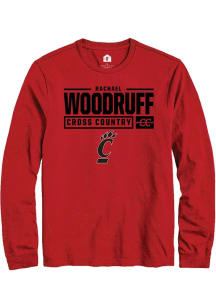 Rachael Woodruff  Cincinnati Bearcats Red Rally NIL Stacked Box Long Sleeve T Shirt