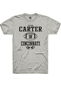 Trevor Carter  Cincinnati Bearcats Ash Rally NIL Sport Icon Short Sleeve T Shirt