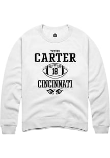 Trevor Carter  Rally Cincinnati Bearcats Mens White NIL Sport Icon Long Sleeve Crew Sweatshirt