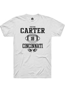 Trevor Carter  Cincinnati Bearcats White Rally NIL Sport Icon Short Sleeve T Shirt