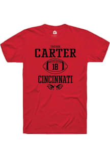 Trevor Carter  Cincinnati Bearcats Red Rally NIL Sport Icon Short Sleeve T Shirt