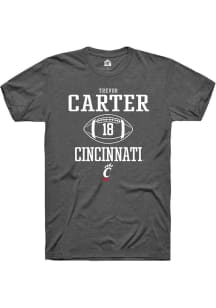 Trevor Carter  Cincinnati Bearcats Dark Grey Rally NIL Sport Icon Short Sleeve T Shirt