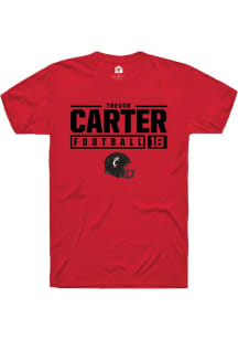 Trevor Carter  Cincinnati Bearcats Red Rally NIL Stacked Box Short Sleeve T Shirt