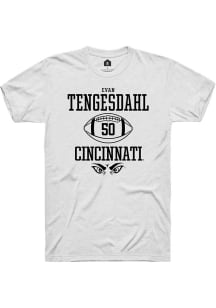 Evan Tengesdahl  Cincinnati Bearcats White Rally NIL Sport Icon Short Sleeve T Shirt