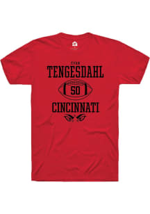 Evan Tengesdahl  Cincinnati Bearcats Red Rally NIL Sport Icon Short Sleeve T Shirt