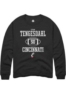 Evan Tengesdahl  Rally Cincinnati Bearcats Mens Black NIL Sport Icon Long Sleeve Crew Sweatshirt