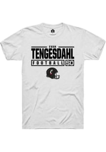 Evan Tengesdahl  Cincinnati Bearcats White Rally NIL Stacked Box Short Sleeve T Shirt