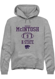 Donovan McIntosh Rally Mens Graphite K-State Wildcats NIL Sport Icon Hooded Sweatshirt