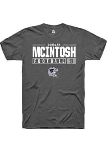 Donovan McIntosh Dark Grey K-State Wildcats NIL Stacked Box Short Sleeve T Shirt