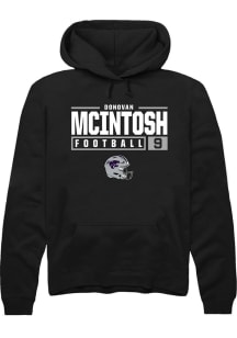 Donovan McIntosh Rally Mens Black K-State Wildcats NIL Stacked Box Hooded Sweatshirt