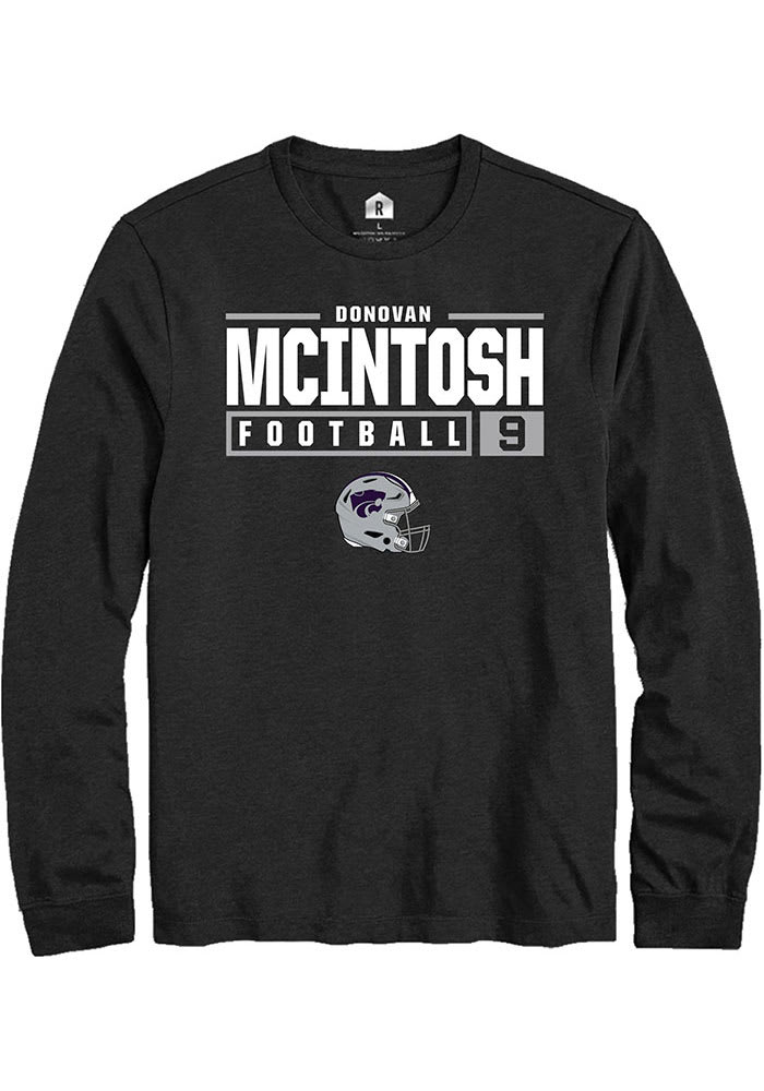 Rally K-State Wildcats Black NIL Stacked Box Long Sleeve T Shirt