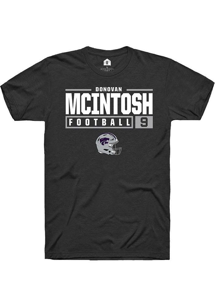 Rally K-State Wildcats Black NIL Stacked Box Short Sleeve T Shirt