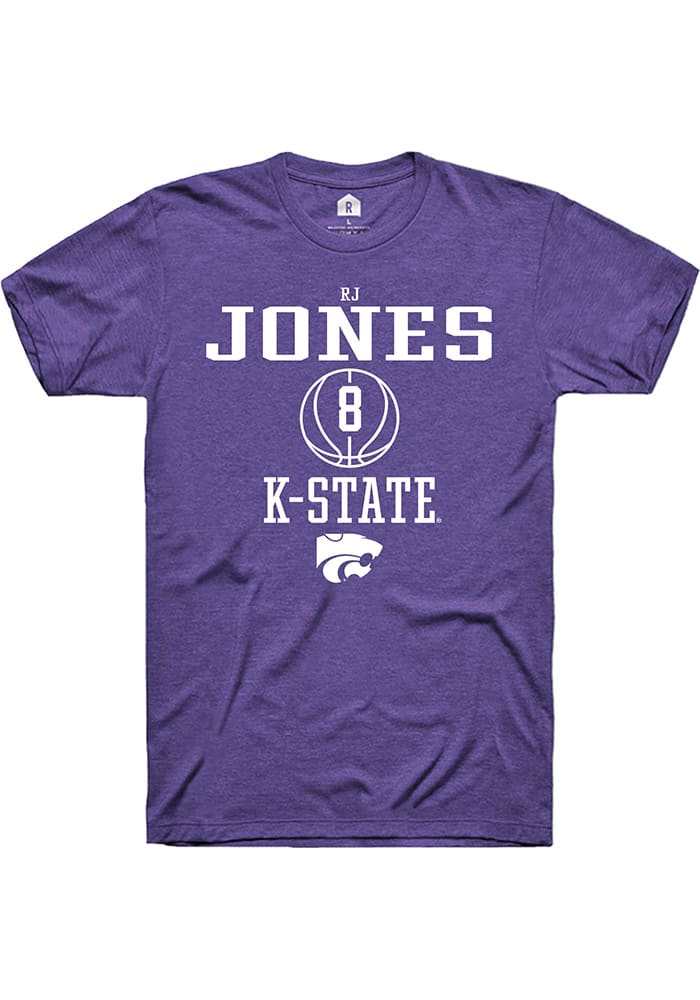 RJ Jones K-State Wildcats Purple Rally NIL Sport Icon Short Sleeve T Shirt