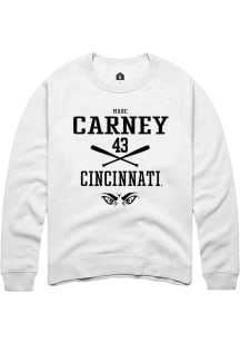 Marc Carney  Rally Cincinnati Bearcats Mens White NIL Sport Icon Long Sleeve Crew Sweatshirt