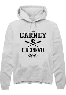 Marc Carney  Rally Cincinnati Bearcats Mens White NIL Sport Icon Long Sleeve Hoodie