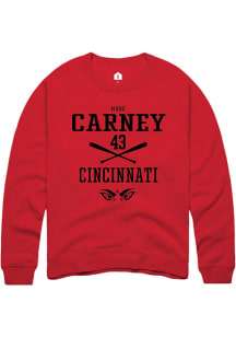 Marc Carney  Rally Cincinnati Bearcats Mens Red NIL Sport Icon Long Sleeve Crew Sweatshirt