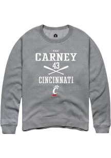 Marc Carney  Rally Cincinnati Bearcats Mens Graphite NIL Sport Icon Long Sleeve Crew Sweatshirt