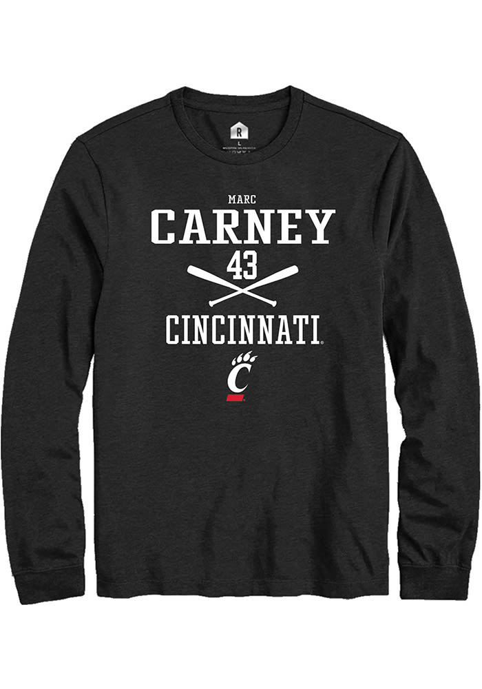 Marc Carney Cincinnati Bearcats Black Rally NIL Sport Icon Long Sleeve T Shirt
