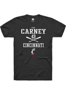 Marc Carney  Cincinnati Bearcats Black Rally NIL Sport Icon Short Sleeve T Shirt