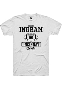 Connor Ingram  Cincinnati Bearcats White Rally NIL Sport Icon Short Sleeve T Shirt