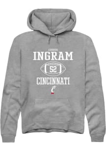 Connor Ingram  Rally Cincinnati Bearcats Mens Grey NIL Sport Icon Long Sleeve Hoodie