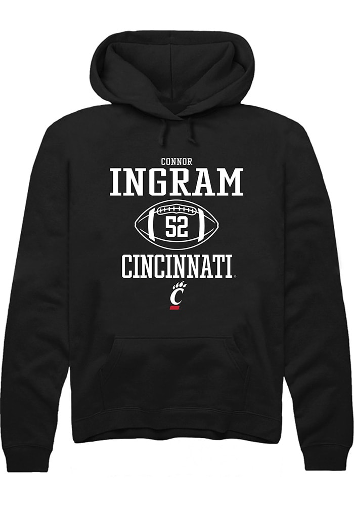 Connor Ingram Rally Cincinnati Bearcats Mens Black NIL Sport Icon Long Sleeve Hoodie